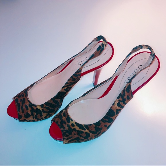 Guess animal print stiletto heel SZ 71/2 - Picture 2 of 8